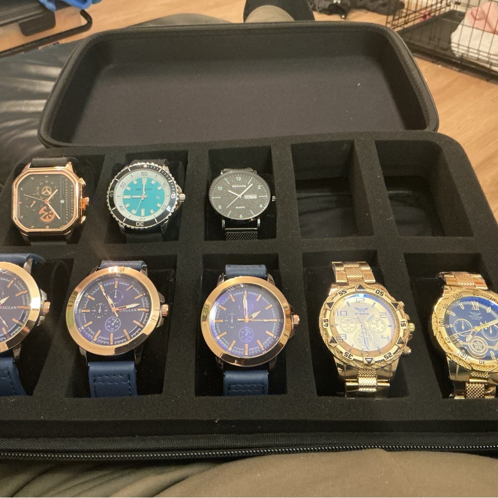 Men's Black and Gold Watch Collection